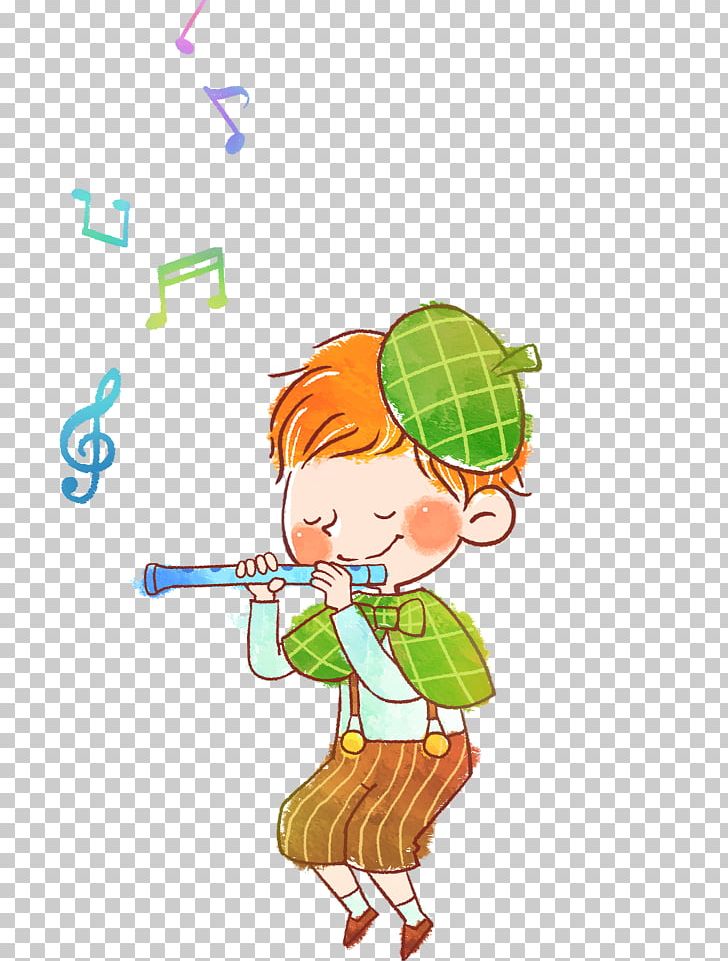 Flute Cartoon Illustration PNG, Clipart, Art, Baby Boy, Boy, Boy Cartoon, Boy Hair Wig Free PNG Download