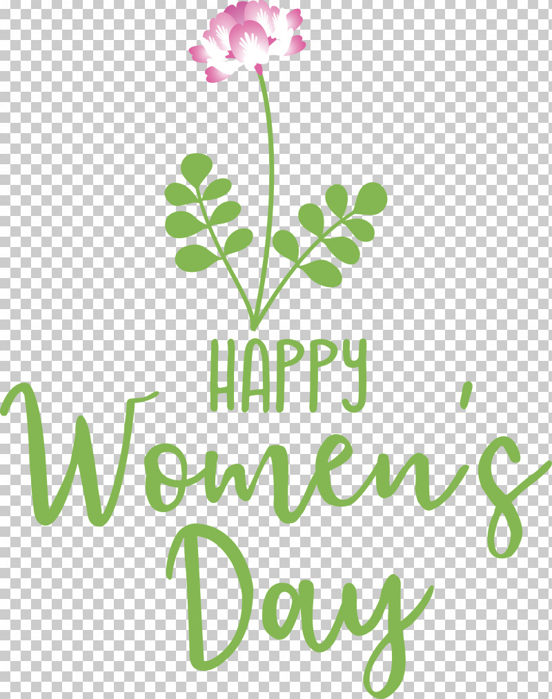 Happy Women’s Day PNG, Clipart, Flower, Green, Leaf, Logo, Plants Free PNG Download