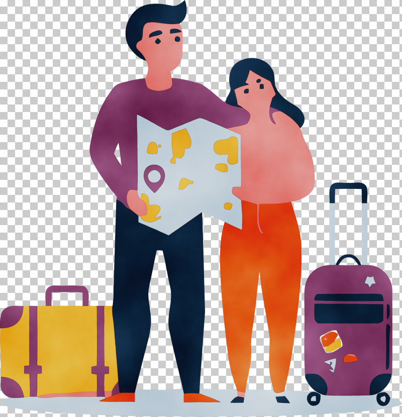 Suitcase Cartoon Hand Luggage PNG, Clipart, Cartoon, Couple, Hand Luggage, Lover, Paint Free PNG Download