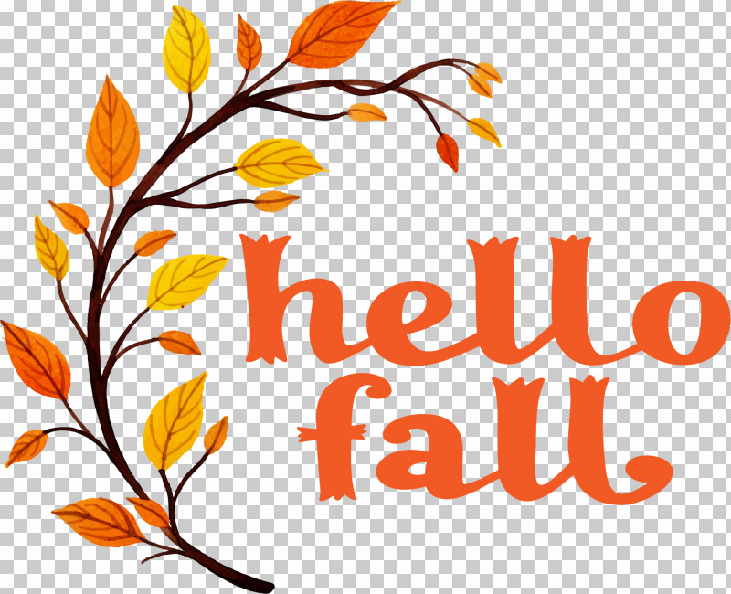 Hello Fall Fall Autumn PNG, Clipart, Autumn, Biology, Branching, Fall, Floral Design Free PNG Download
