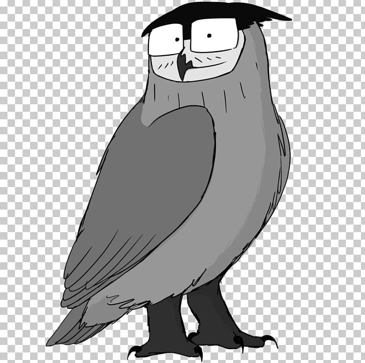 Owl Beak Cartoon Neck Character PNG, Clipart, Animals, Beak, Bird, Bird Of Prey, Black And White Free PNG Download