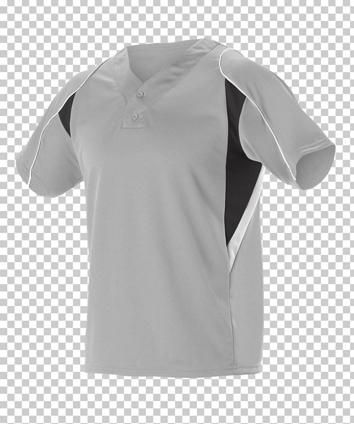 T-shirt Jersey Baseball Uniform Grey PNG, Clipart, Active Shirt, Angle, Baseball, Baseball Uniform, Black Free PNG Download