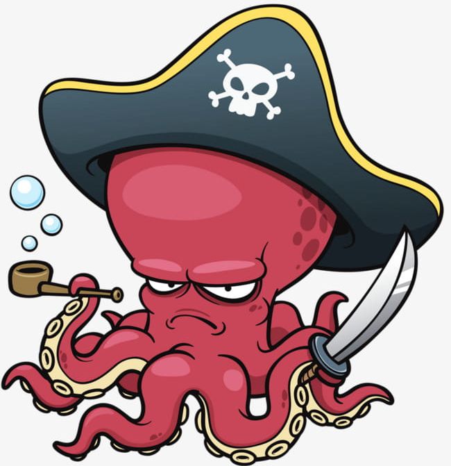 Pirate Octopus PNG, Clipart, Animation, Cap, Cartoon, Characters, Clip Art Free PNG Download