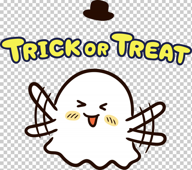 TRICK OR TREAT Happy Halloween PNG, Clipart, Beak, Behavior, Biology, Cartoon, Happiness Free PNG Download