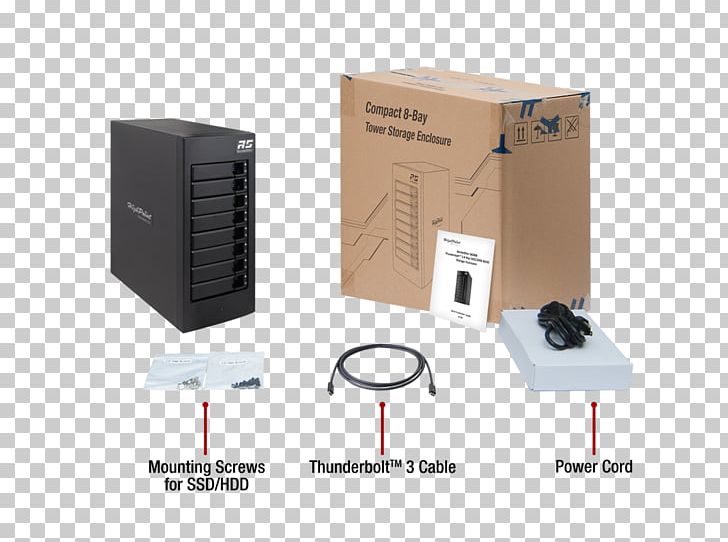Computer Cases & Housings Thunderbolt Serial Attached SCSI RAID Computer Hardware PNG, Clipart, Computer, Computer Hardware, Data Storage, Disk Enclosure, Electronic Device Free PNG Download