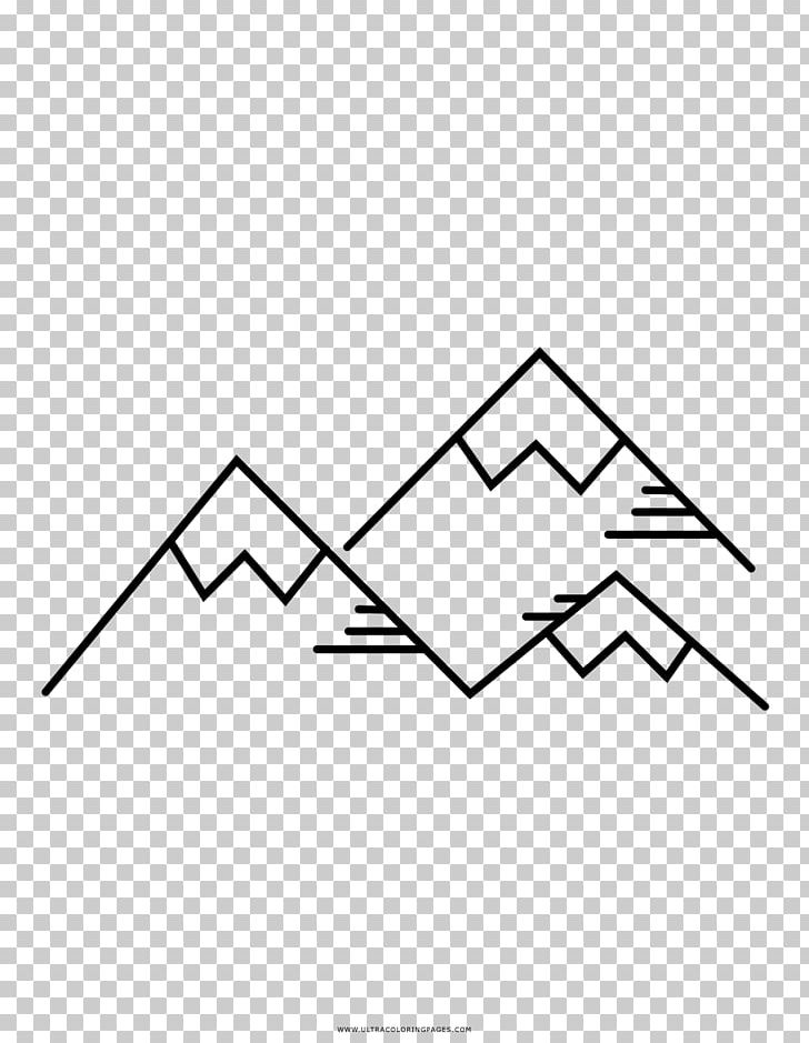 Mountain Range Drawing Animals Coloring Book Line Art PNG, Clipart, Angle, Animals, Area, Backpacking, Black Free PNG Download