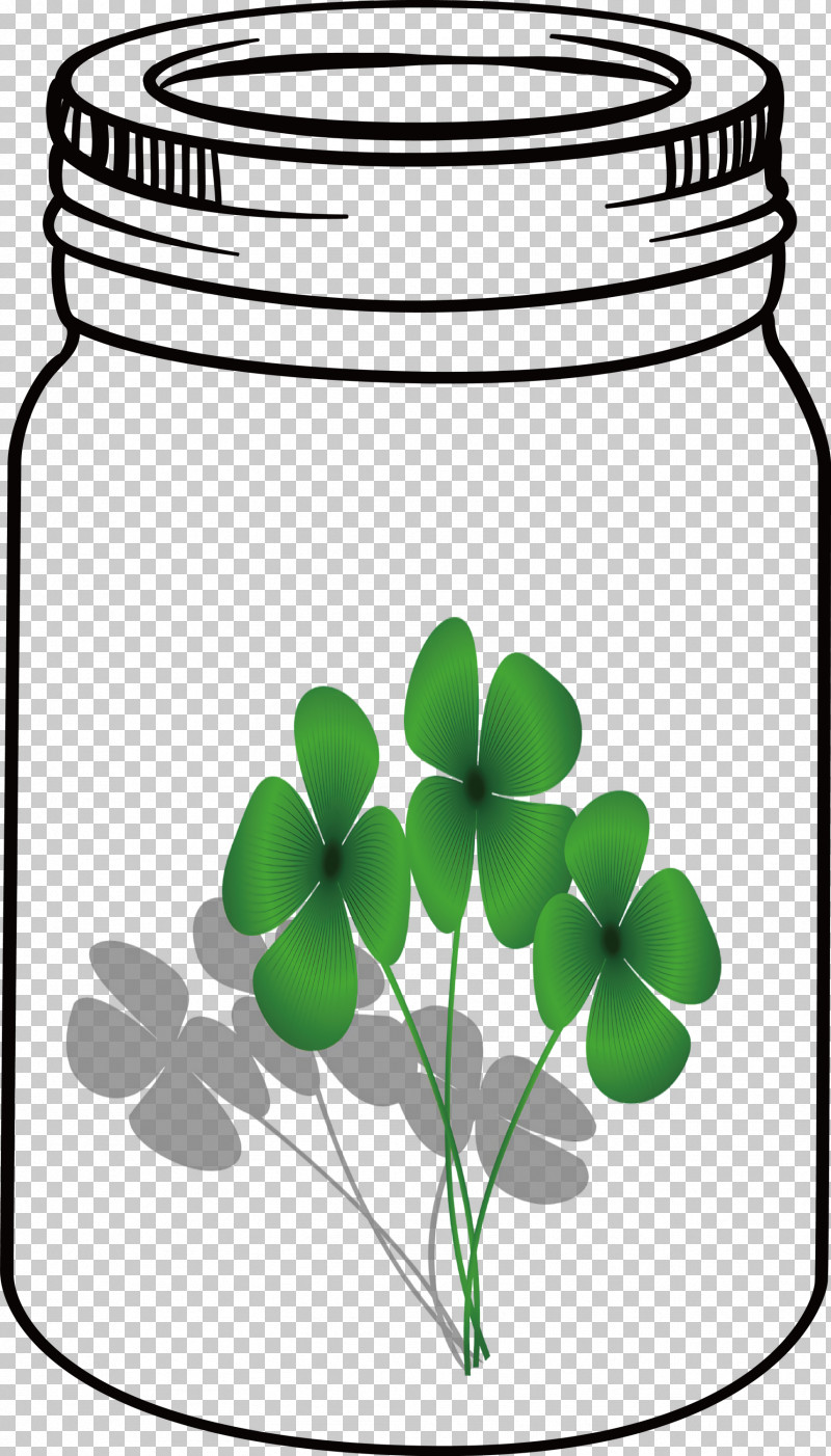 St Patricks Day Mason Jar PNG, Clipart, Biology, Green, Leaf, Mason Jar, Plant Free PNG Download