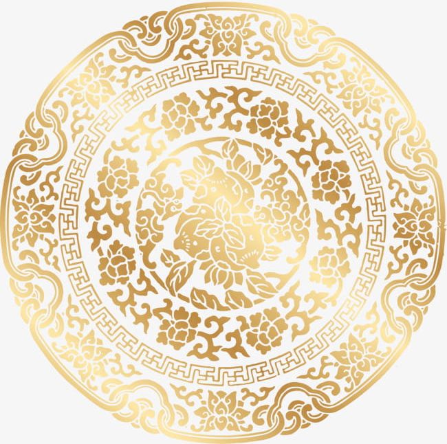 Luxury Golden Disk PNG, Clipart, Beautiful, Cane, Cane Vine, Circle, Decorative Free PNG Download