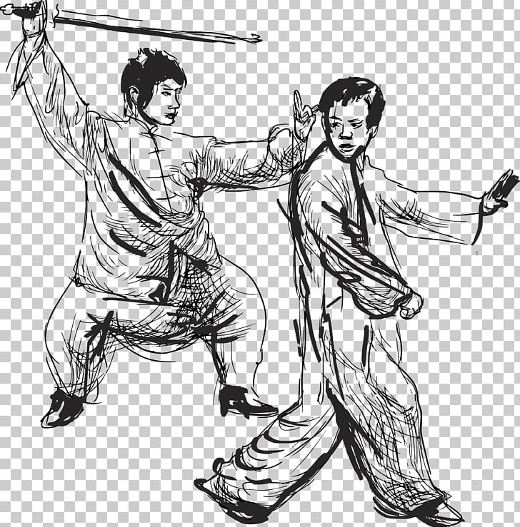Black And White Martial Arts PNG, Clipart, Arm, Art, Artwork, Cartoon, Chinese Martial Arts Free PNG Download