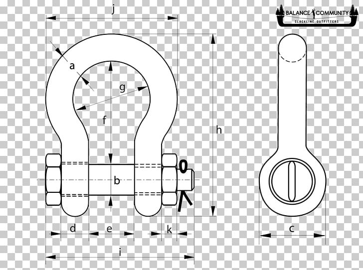 Shackle Steel Bolt Working Load Limit PNG, Clipart, Angle, Area, Artwork, Black And White, Bolt Free PNG Download