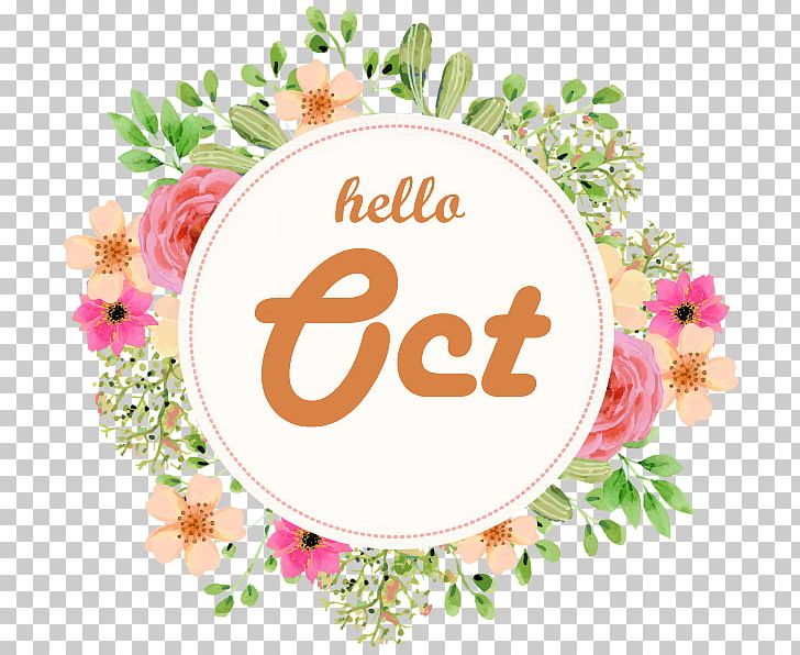 Hello October. PNG, Clipart, Beauty Parlor, Brand, Circle, Cut Flowers, Floral Design Free PNG Download