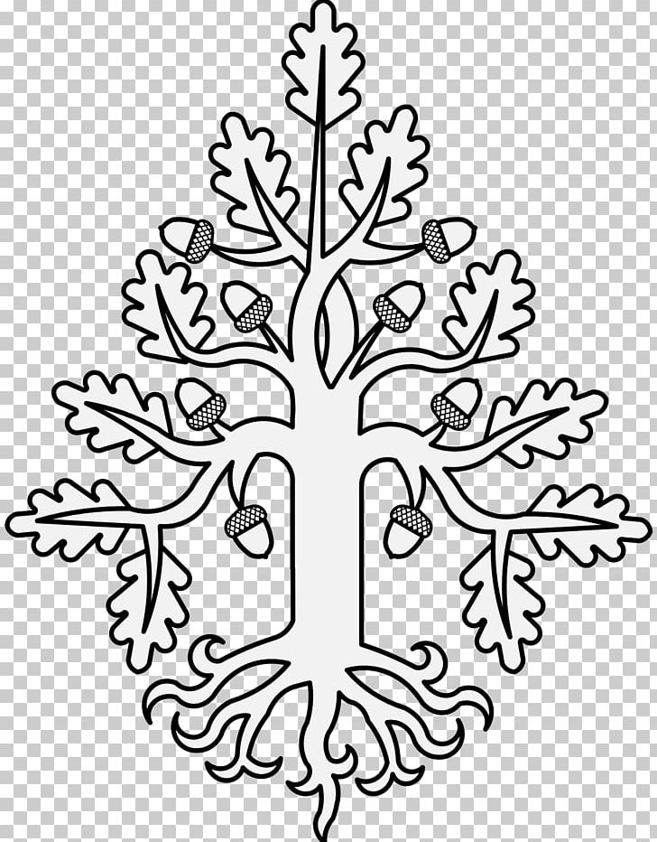 Tree Oak Heraldry Art Drawing PNG, Clipart, Acorn, Art, Black, Black And White, Branch Free PNG Download