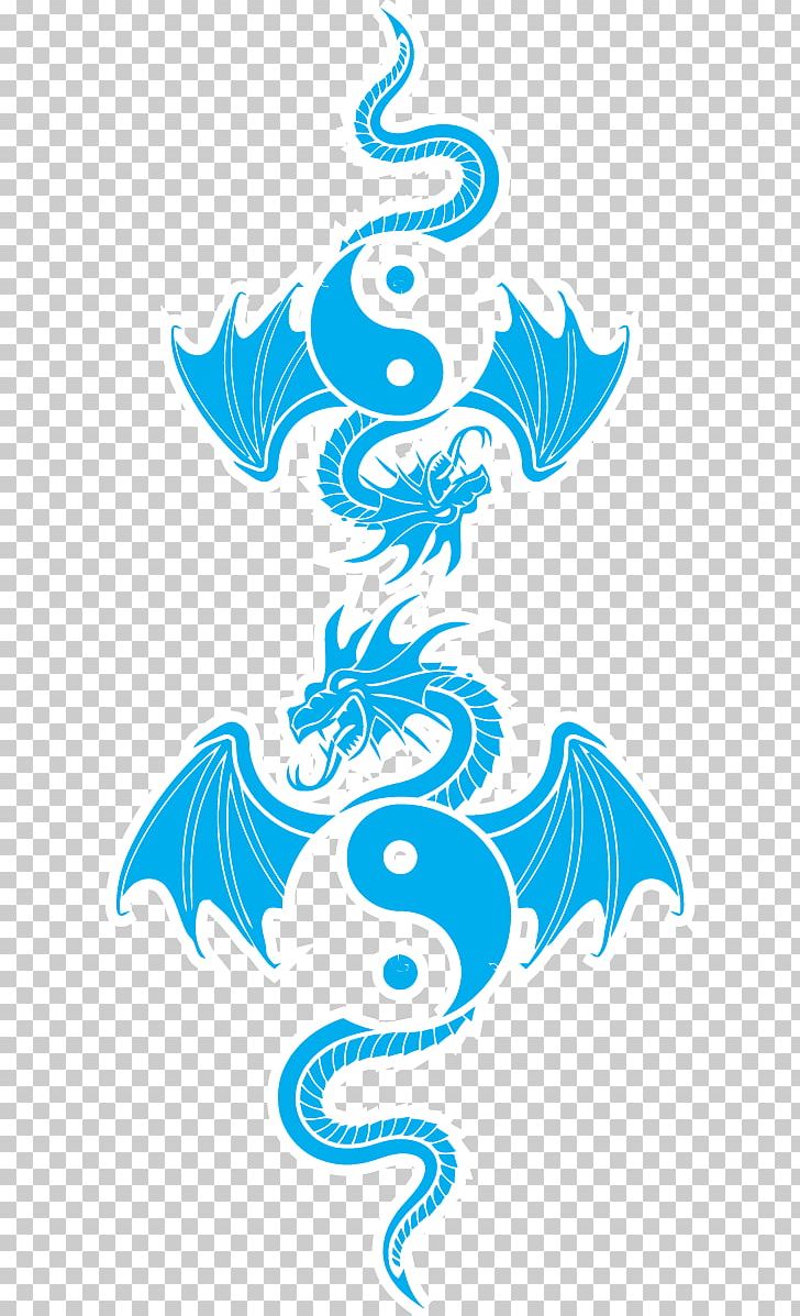 Yin And Yang Chinese Dragon Symbol PNG, Clipart, Area, Artwork, Black And White, Chinese Dragon, Dragon Free PNG Download