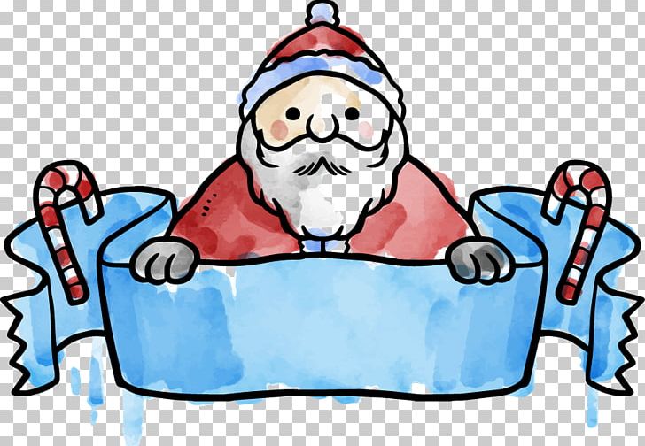 Santa Claus Watercolor Painting Christmas PNG, Clipart, Art, Cartoon, Christmas, Clip Art, Festive Elements Free PNG Download