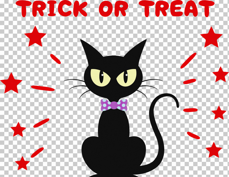 Trick OR Treat Happy Halloween PNG, Clipart, American Shorthair, Black Cat, Bombay Cat, British Shorthair, Cat Free PNG Download