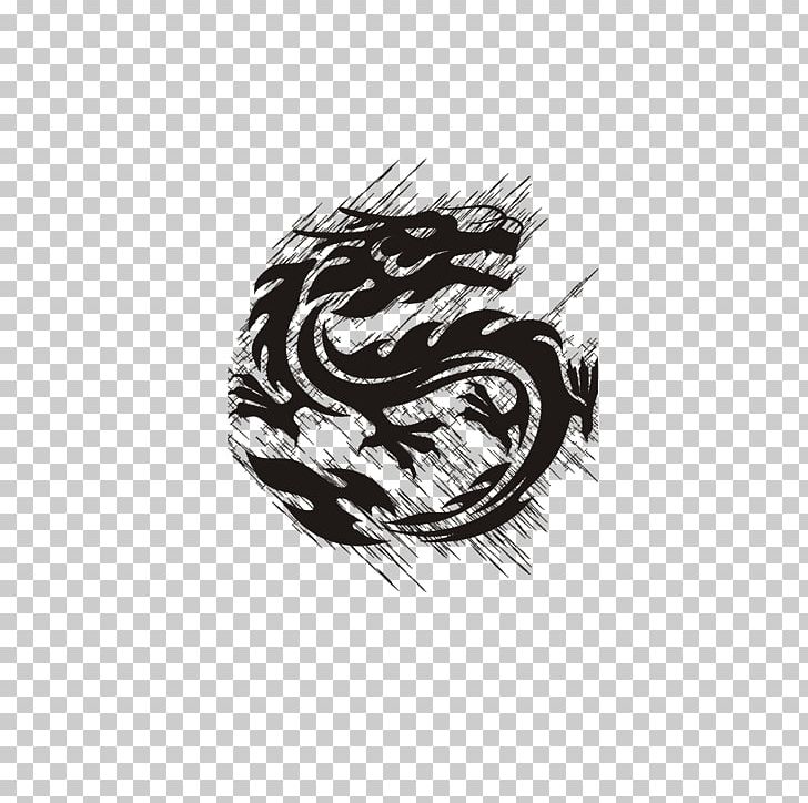 Dragon Logo PNG, Clipart, Black And White, Chinese Dragon, Circle, Clip Art, Computer Wallpaper Free PNG Download