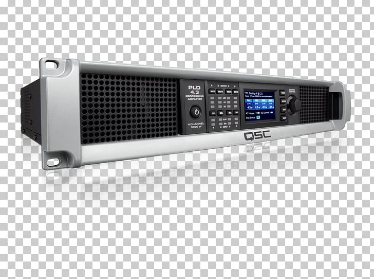 QSC Audio Products Audio Power Amplifier Digital Signal Processing PNG, Clipart, Amplifier, Audio, Audio Equipment, Audio Power Amplifier, Audio Receiver Free PNG Download