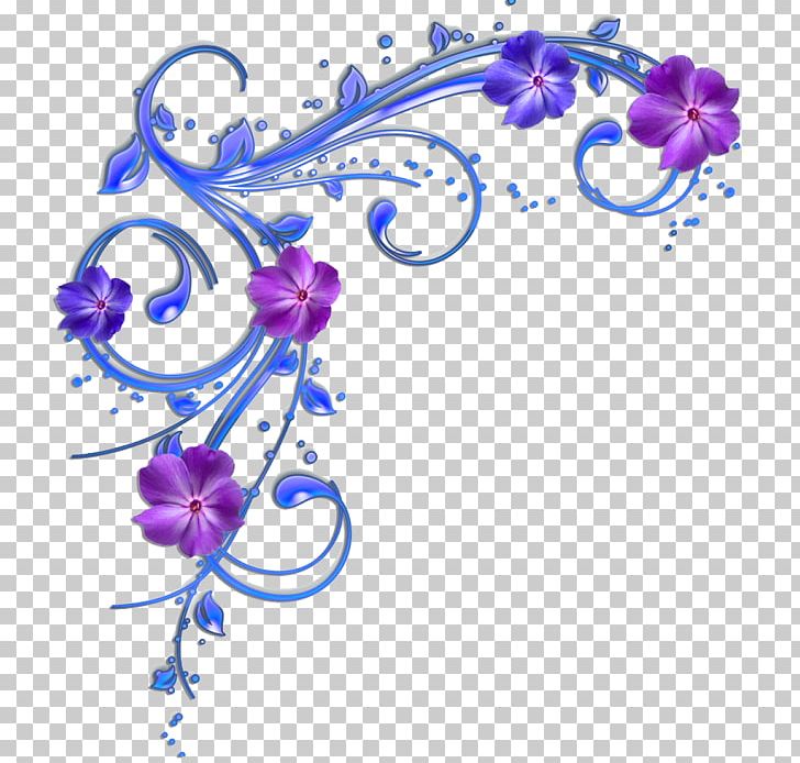 Borders And Frames Blue Purple Flower PNG, Clipart, Art, Artwork, Blue, Body Jewelry, Borders And Frames Free PNG Download