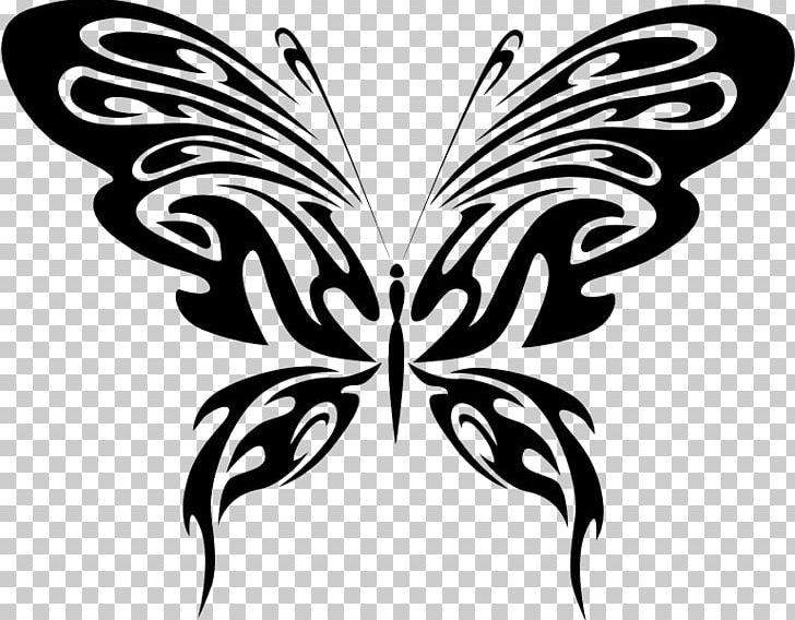 Butterfly Line Art PNG, Clipart, Arthropod, Black, Black And White, Brush Footed Butterfly, Cdr Free PNG Download