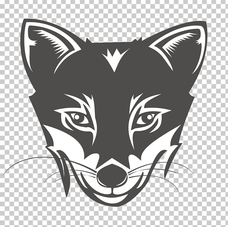 Fox Logo Illustration PNG, Clipart, Animals, Black, Black And White, Carnivoran, Cat Free PNG Download
