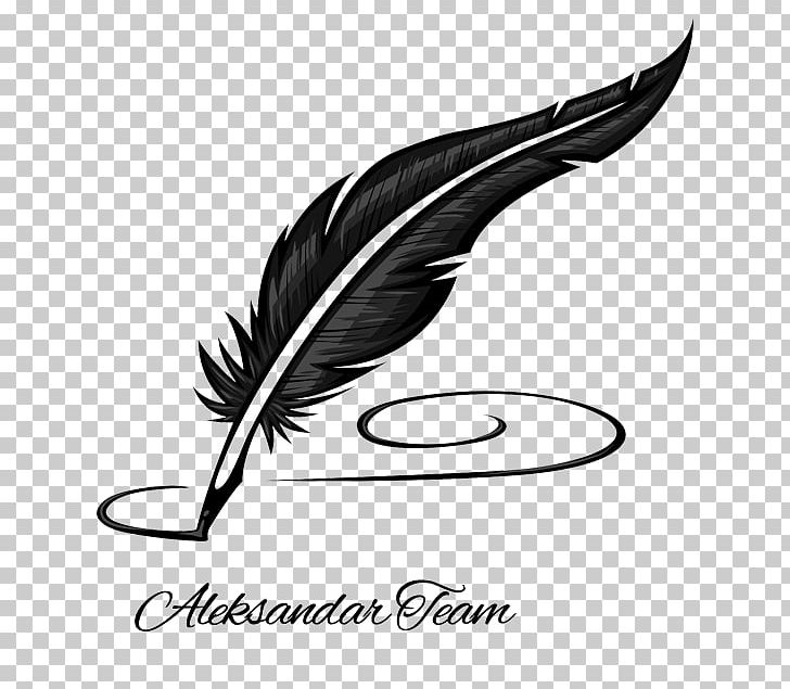 Pens Quill Paper Open PNG, Clipart, Beak, Bird, Black And White, Drawing, Feather Free PNG Download