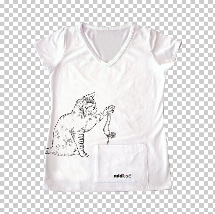 T-shirt Sleeve Active Shirt Knitting Cat PNG, Clipart, Active Shirt, Cat, Clothing, Katze, Knitting Free PNG Download