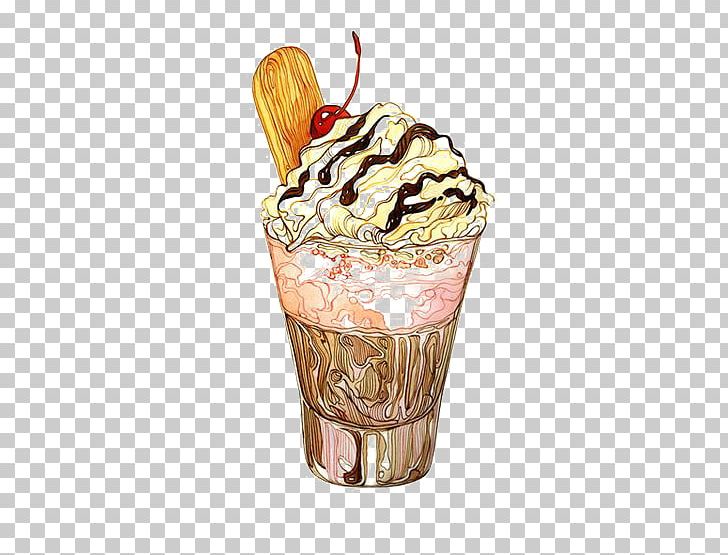 Ice Cream Torte Sundae Drawing Illustration PNG, Clipart, Cartoon, Cherry, Cream, Dairy Product, Decoupage Free PNG Download