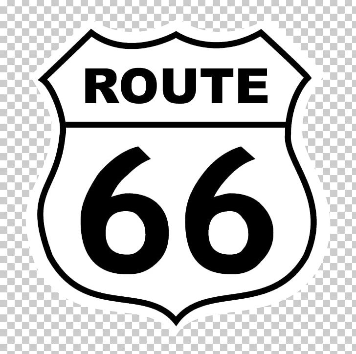 U.S. Route 66 Logo Road US Numbered Highways PNG, Clipart, Area, Black, Black And White, Brand, Cars Free PNG Download