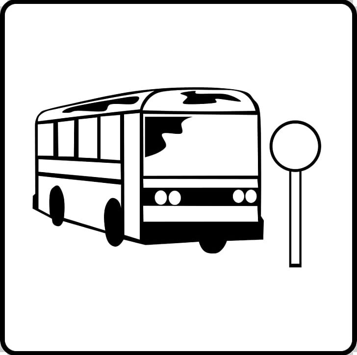 Bus Stop PNG, Clipart, Angle, Automotive Design, Automotive Exterior, Black And White, Bus Free PNG Download