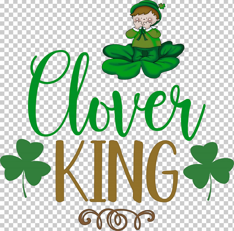 Clover King St Patricks Day Saint Patrick PNG, Clipart, Christmas Tree, Flower, Leaf, Logo, M Free PNG Download