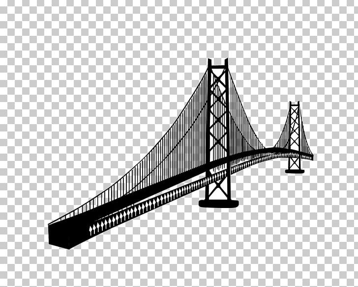 Golden Gate Bridge San Franciscou2013Oakland Bay Bridge PNG, Clipart, Adobe Illustrator, Angle, Architecture, Black And White, Bridge Free PNG Download