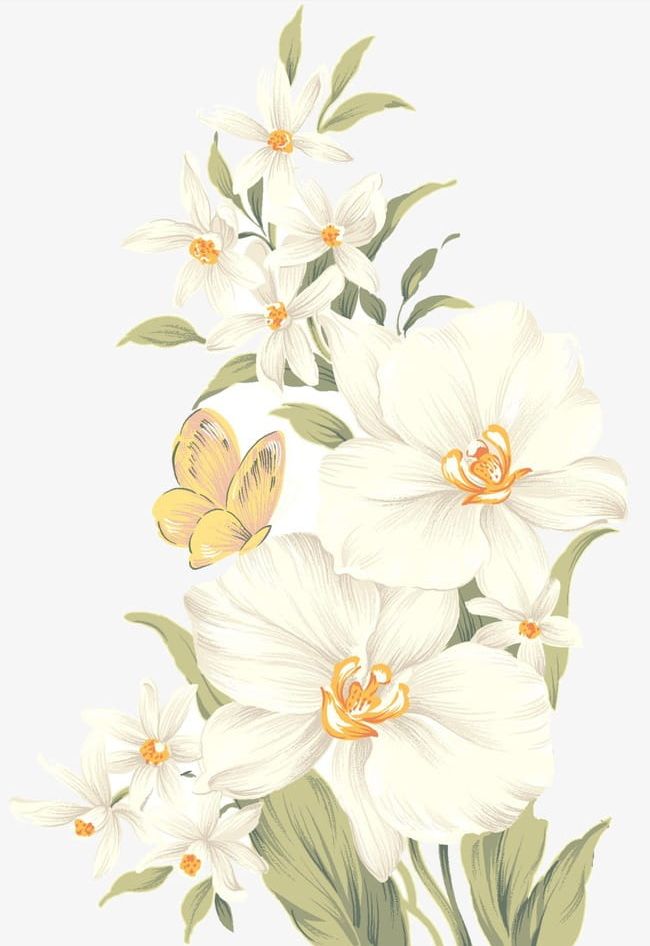 Hand-painted Flowers PNG, Clipart, Flowers, Flowers Clipart, Hand, Hand Painted, Hand Painted Clipart Free PNG Download