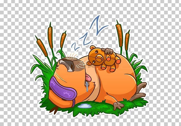 Sticker Capybara Pumpkin Telegram PNG, Clipart, Animal, Art, Capybara, Carnivora, Carnivoran Free PNG Download