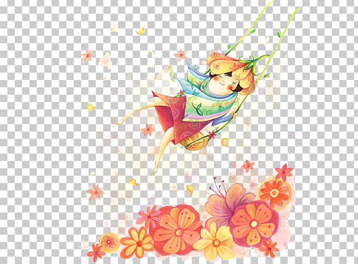 Flower Floral Design Illustration PNG, Clipart, Animals, Branch, Cartoon, Cartoon Animals, Cartoon Characters Free PNG Download
