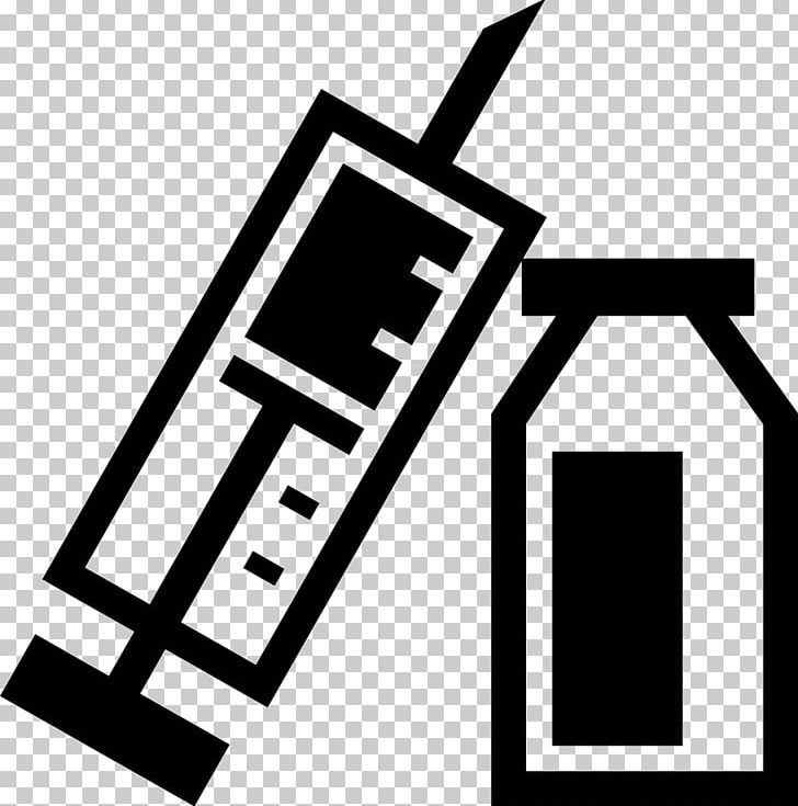 Drug Injection Computer Icons Syringe Pharmaceutical Drug PNG, Clipart, Angle, Area, Black, Black And White, Brand Free PNG Download