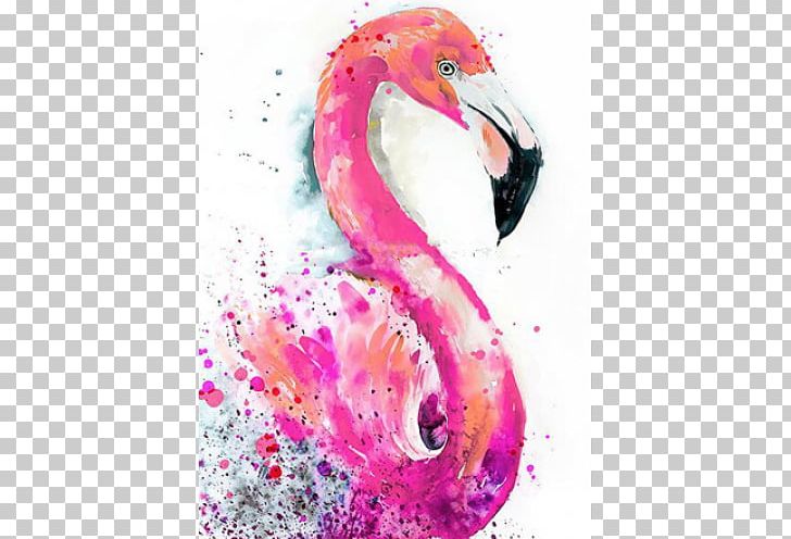 Watercolor Painting Paint By Number Flamingo Art PNG, Clipart, Abstract Art, Art, Arts And Crafts Movement, Beak, Canvas Free PNG Download