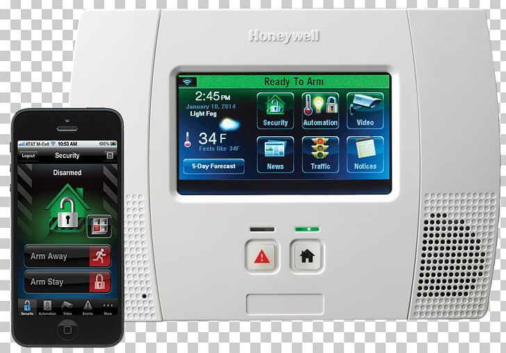 Honeywell Security Alarms & Systems Home Security Automation PNG, Clipart, Alarm Device, Electronic Device, Electronics, Electronics Accessory, Gadget Free PNG Download