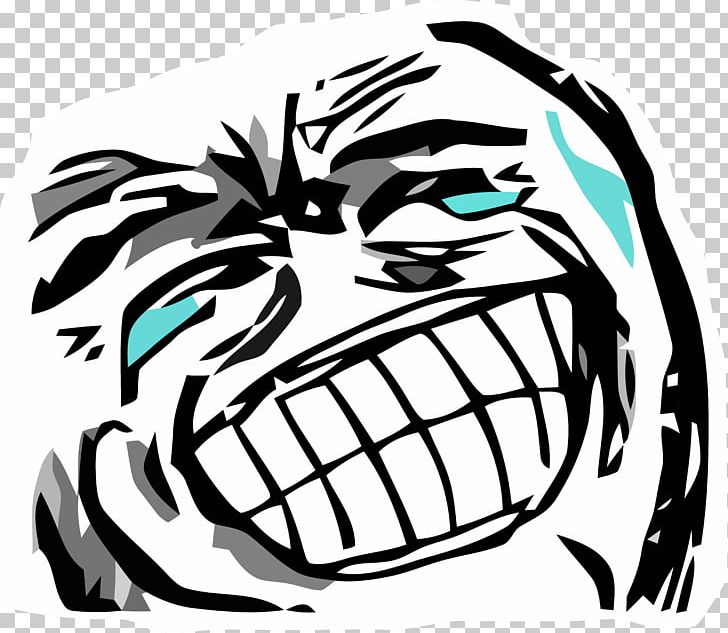 Rage Comic Internet Meme Laughter Trollface PNG, Clipart, Art, Artwork, Black And White, Comics, Crying Free PNG Download