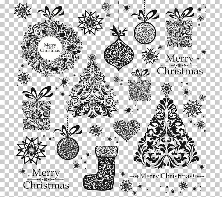 Christmas Tree Christmas Card Pattern PNG, Clipart, Art, Black And White, Chris, Christmas, Christmas Border Free PNG Download