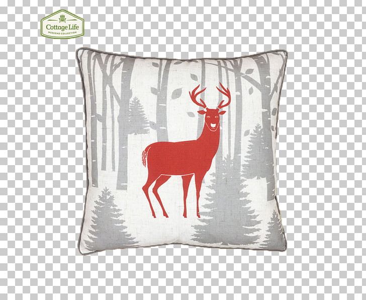 Reindeer Throw Pillows Cushion PNG, Clipart, Cartoon, Cushion, Deer, Pillow, Red Free PNG Download