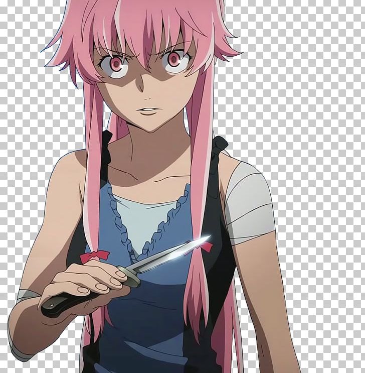 Yuno Gasai Future Diary Anime Tsundere Yandere PNG, Clipart, Anime, Arm, Black Hair, Brown Hair, Character Free PNG Download