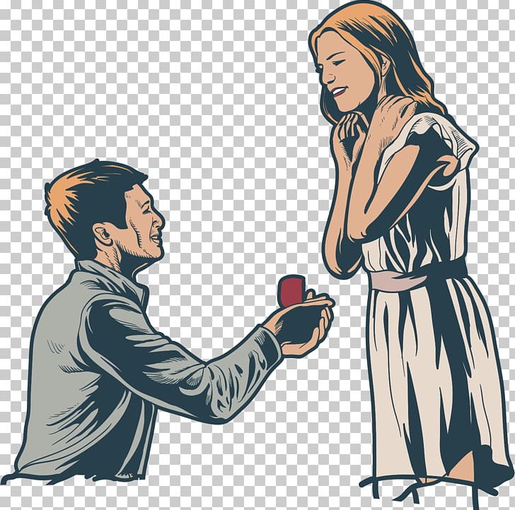 Marriage Proposal Illustration PNG, Clipart, Arm, Cartoon, Conversation, Encapsulated Postscript, Fictional Character Free PNG Download