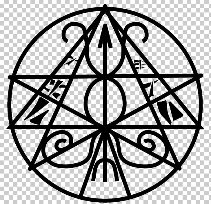 Pentacle Sigil Pentagram Evocation PNG, Clipart, Angle, Black And White, Circle, Computer, Computer Network Free PNG Download