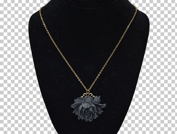 Locket Necklace Black Rose PNG, Clipart, Black Rose, Chain, Gothic Rose, Jewellery, Locket Free PNG Download