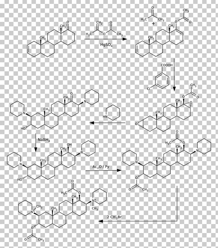Pancuronium Bromide Chemical Synthesis Neuromuscular-blocking Drug Chemistry PNG, Clipart, Androsterone, Angle, Area, Auto Part, Bla Free PNG Download