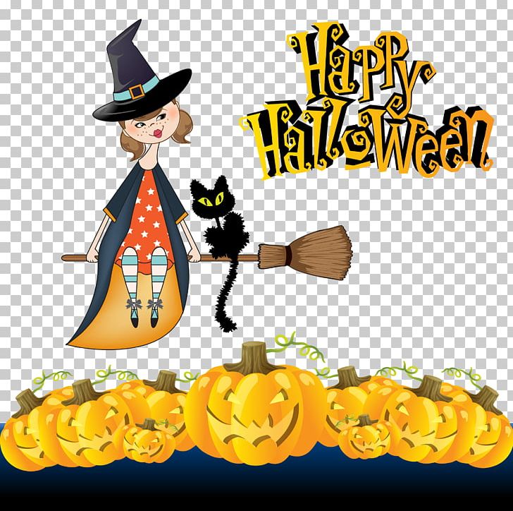 Halloween Pumpkin PNG, Clipart, Black Cat, Broom, Cartoon, Clip Art, Decorative Patterns Free PNG Download