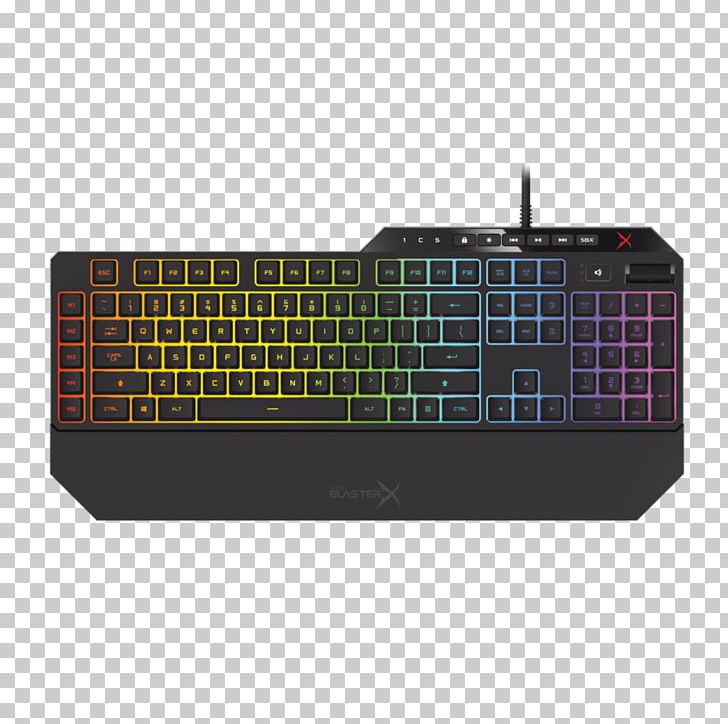 Computer Keyboard Creative Technology Creative Sound BlasterX Vanguard K08 Creative Labs Sound Cards & Audio Adapters Creative SBX Vanguard RGB Gaming Keyboard PNG, Clipart, Computer Component, Computer Keyboard, Computer Mouse, Creative, Creative Free PNG Download