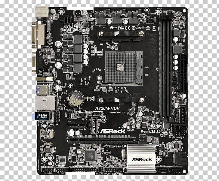 Socket AM4 ASRock AB350M-HDV MicroATX Motherboard ASRock A320M AMD A320 AM4 Micro ATX PNG, Clipart, 320, Asrock, Central Processing Unit, Computer Hardware, Electronic Device Free PNG Download