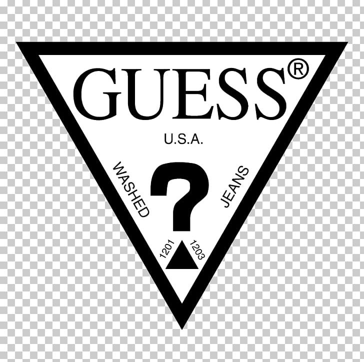 Logo GUESS JEAN Brand Clothing PNG, Clipart, Area, Black And White, Brand, Calvin Klein, Clothing Free PNG Download