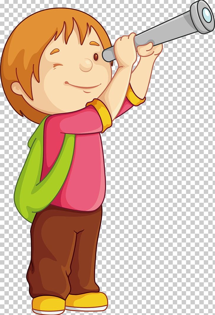 Telescope Child Illustration PNG, Clipart, Arm, Boy, Cartoon, Children Frame, Childrens Clothing Free PNG Download